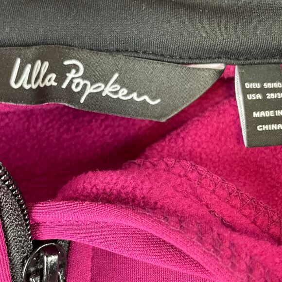 Ulla Popken Hyprar Pink Knit Zip Pockets Hooded Activewear Jacket Plus 28/30 - Picture 7 of 9